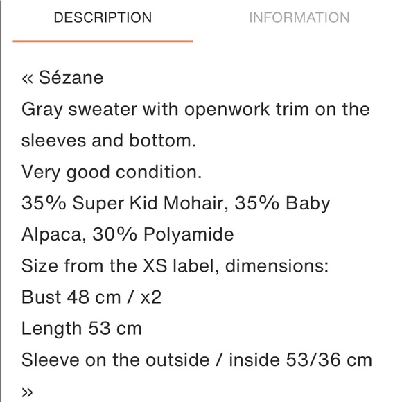 Sézane Chuck sweater XS SOLD - Picture 3 of 4